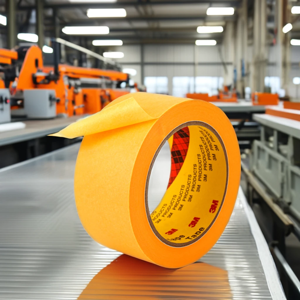 Custom adhesive jumbo roll masking tape rubber based adhesive automotive adhesive paper masking tape for car painting