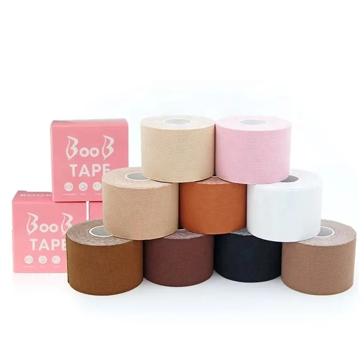 Tuton 6 ways to use Cotton Breast Lift Tape Elastic Cloth Chest Invisible Lifting Self-adhesive Sports Bandage Nipple Cover