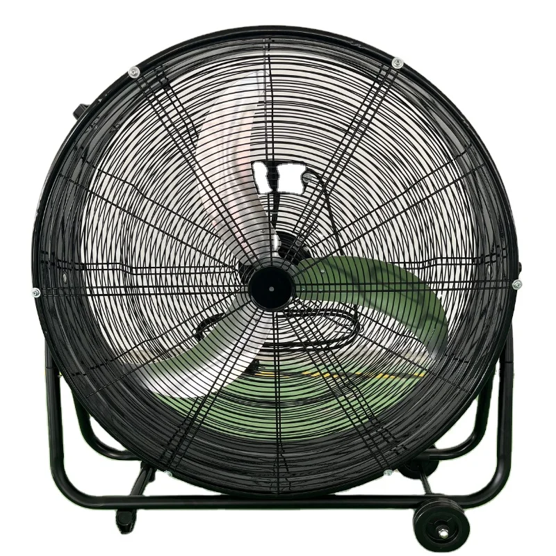 36-дюймовый черный промышленный металлический цилиндрический вентилятор воздушного охлаждения с 3 изогнутыми лезвиями Электрический Крытый гараж для отеля