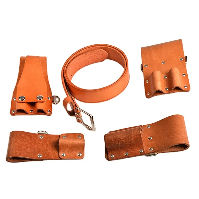 Layer cowhide scaffold leather Double Frog and scaffold leather belt bag