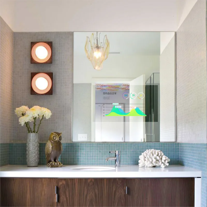 China Lcd Android Wall Mounted Smart Bath Room Advertising Interactive Bathroom Touchscreen Magic Mirror Price For Sale