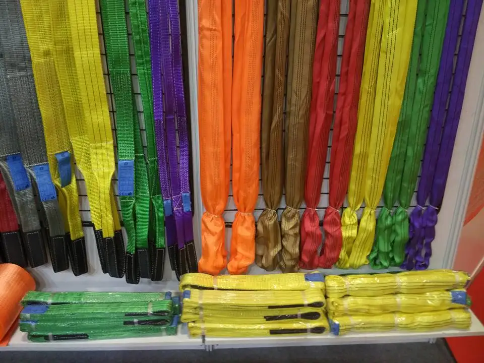 1t - 12t ODM OEM Заводские высококачественные тканевые подъемные стропы настраиваемая длина полиэфирные лямки