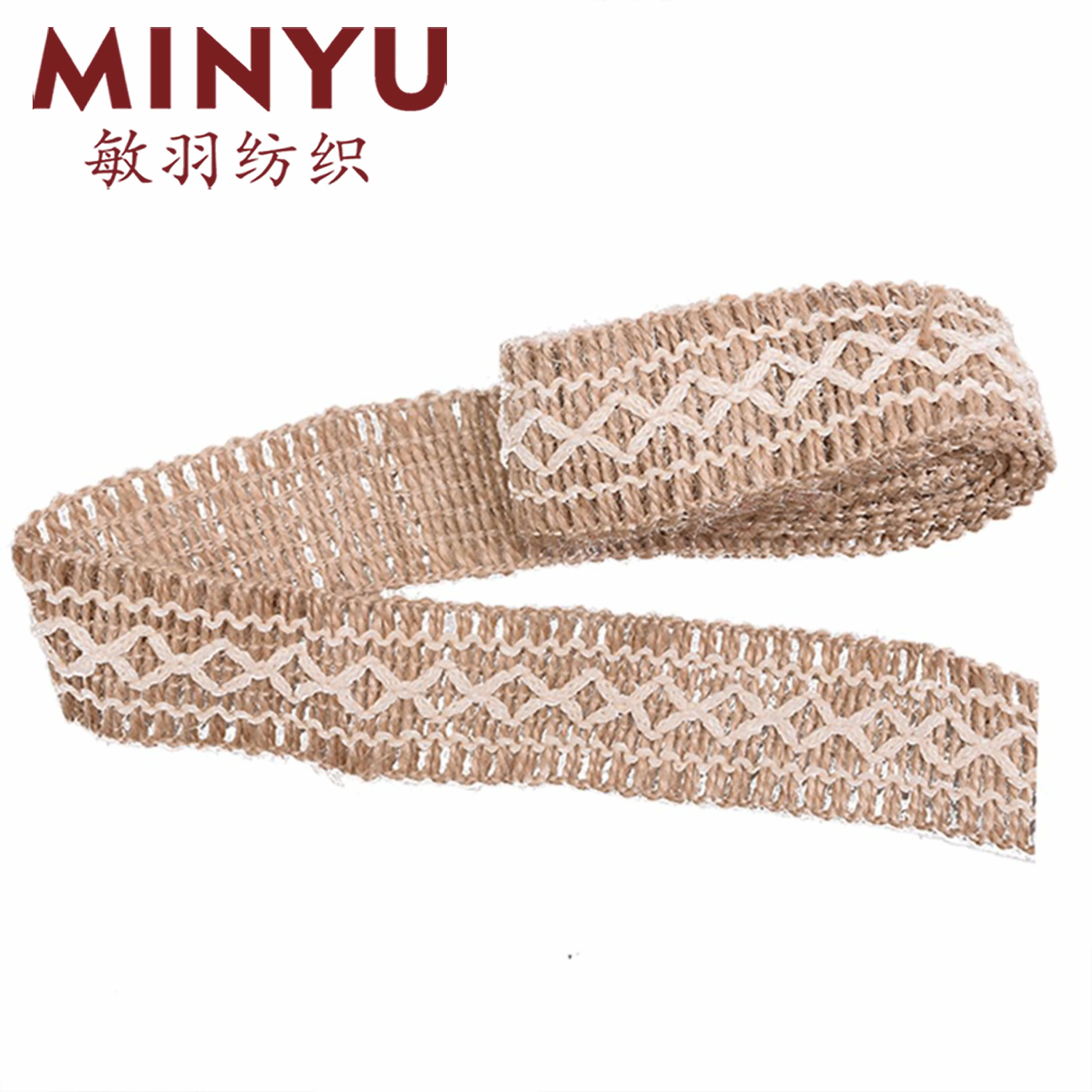 2025 Hot Sale Nylon 3D Floral Hemp Ribbon Twine Braid Lace Embroidery Vintage Wide Hemp Laces For Home Textile