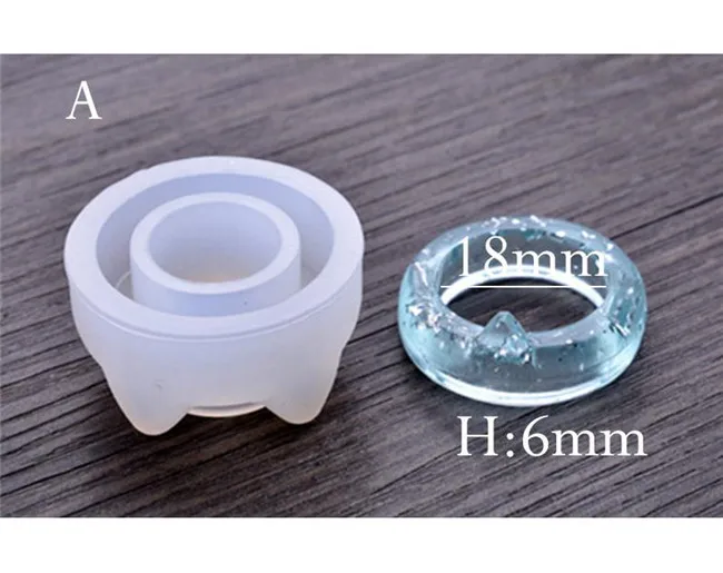 
Cute cat ear resin 18 mm Silicone ring mold Jewelry mold for ring making Diamond Ring mould Clear resin craft mold 