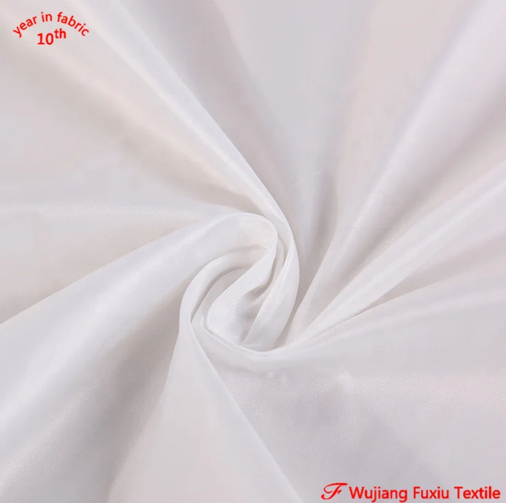 stock lot 320T 400T 30D 20D  white down bag fabric downproof weave polyester interlining fabric