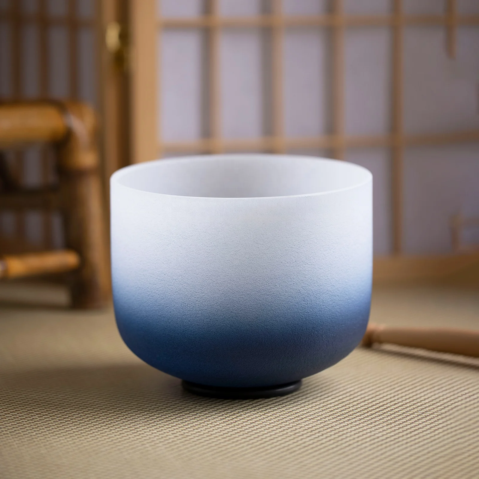 8 Inch Chakra Design Frosted Quartz Crystal Singing Bowl Pattern Energy A Note Third eye Chakra for Meditation Yoga