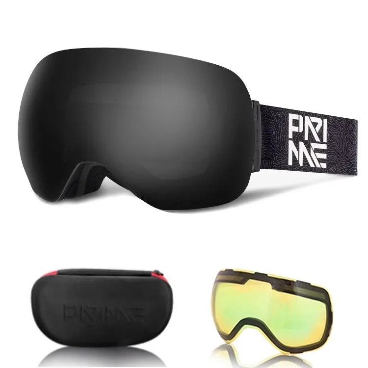 2024 Women Mens Snowboard Sports Googles Oem Custom Logo Otg Frameless Retro Anti Fog Snow Goggles Magnetic Ski Goggles