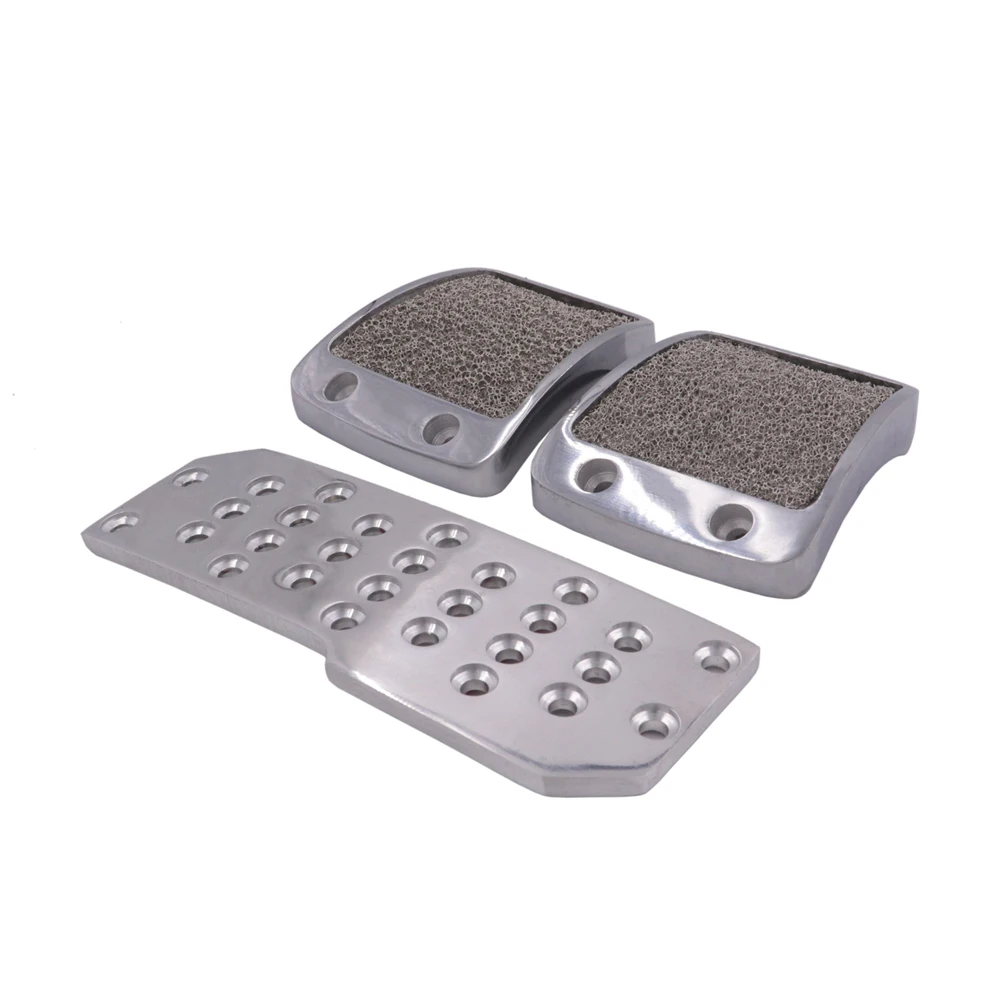 Aluminum 3pcs Clutch Brake Non-Slip Car Pedals Manual Car Foot Pedals Pad Cover For HONDA