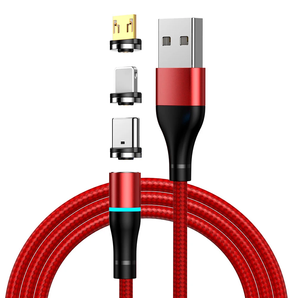 Хит продаж 3 разъема в 1 магнитный Usb кабель быстрая зарядка Тип C Micro-USB высокоскоростной зарядный для Samsung Android