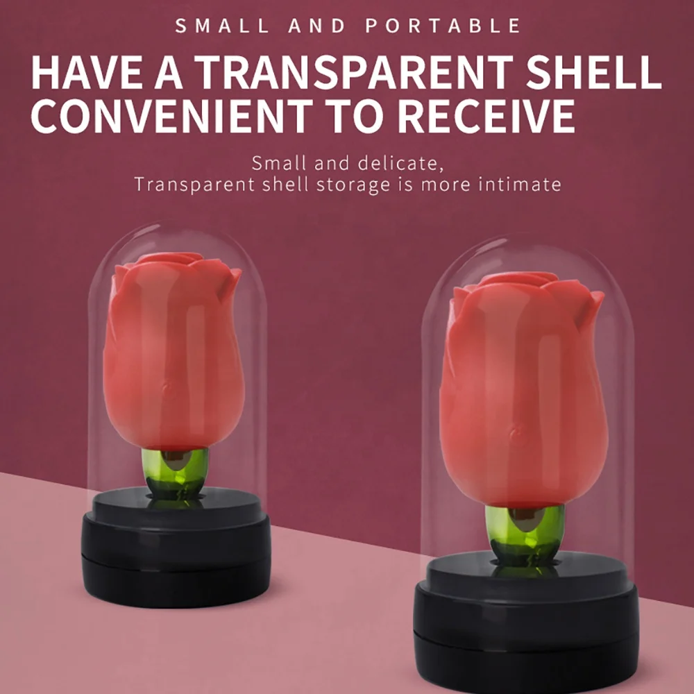 2022 year new clitoral sucking  licking suction adult sex toy rose vibrator rose petal shaped silicone dildo