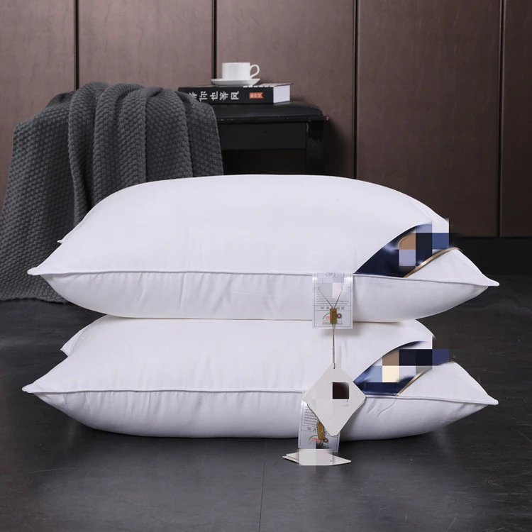 Star Hotel High quality Printing Stuffing Material White  Goose Down Luxury Hotel Bedding Pillow