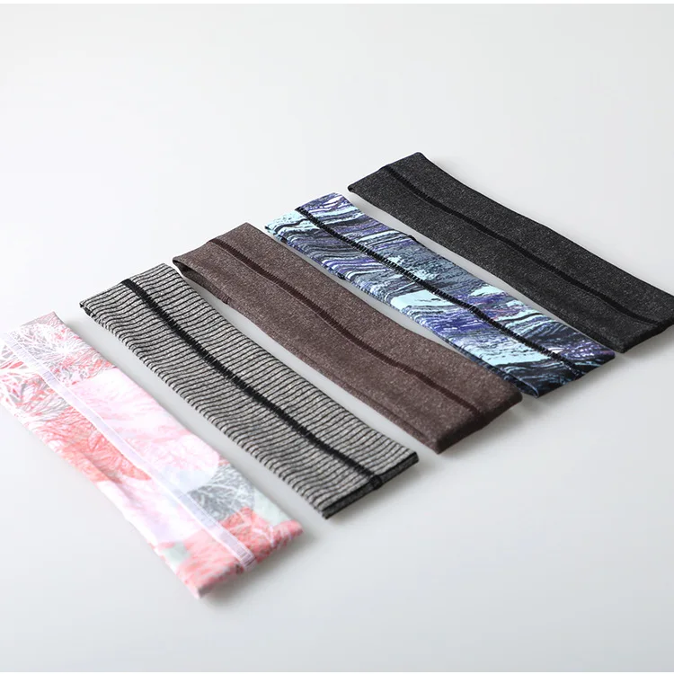2021 Summer High Elasticity Absorb Moisture Sweat Releasing Sports Headbands Custom Logo Quick Dry 22 Colors Yoga Sweatbands