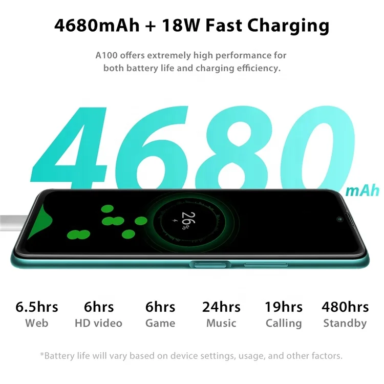 Недорогой смартфон на Android 11 6 ГБ + 128 67 дюйма 4680 мАч сотовый телефон NFC Cellura 4G 18 Вт быстрая зарядка мобильный Blackview