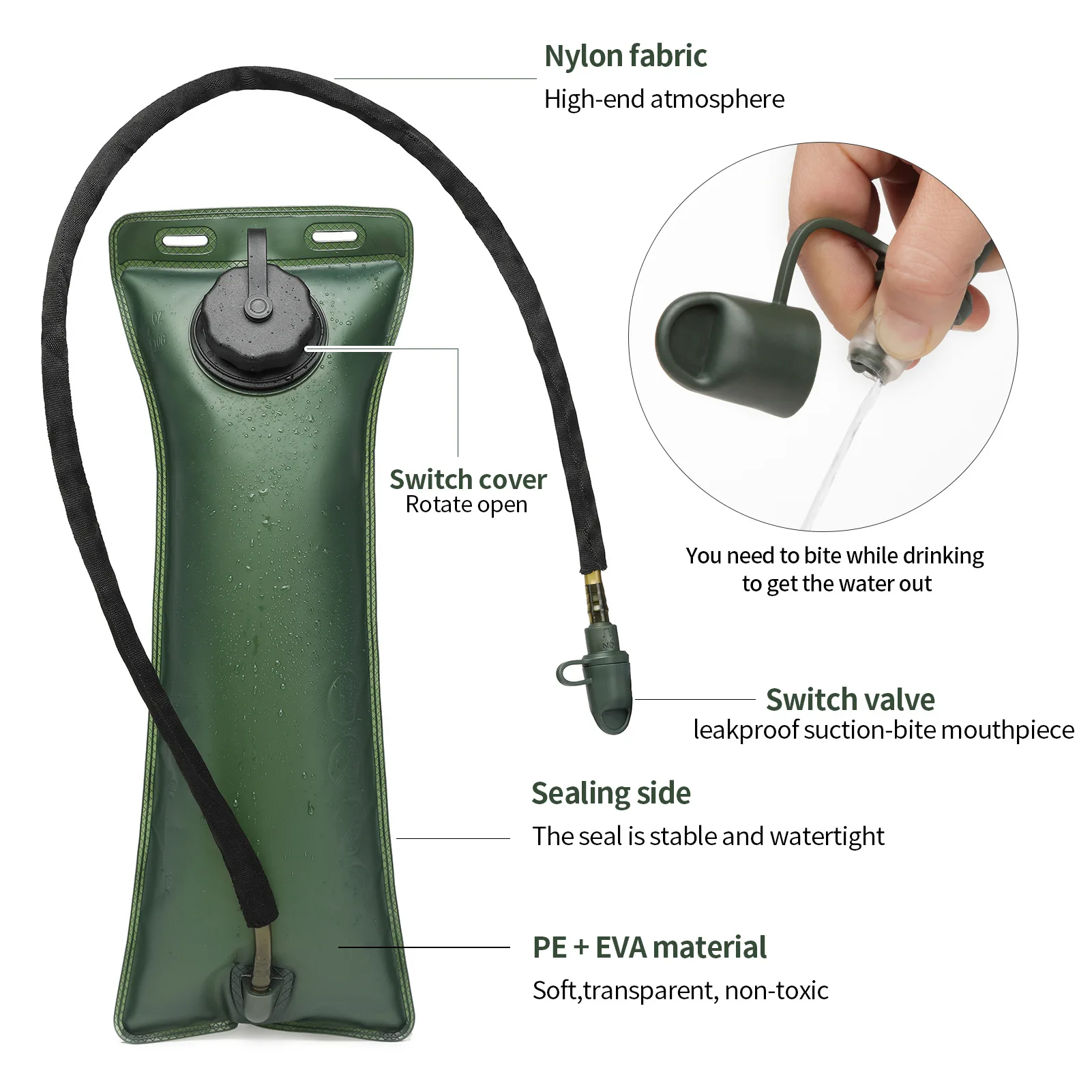 Tactical Hiking Hydration Backpack With Water Bladder Camping Accessories Multi Emergency Survival Water Bag Backpack for Hiking