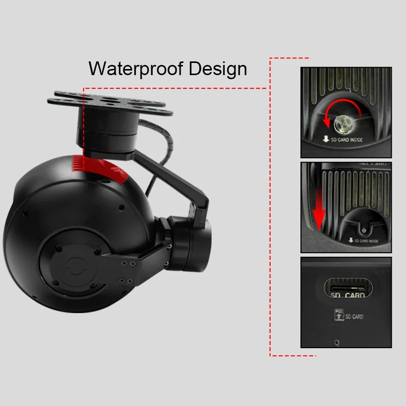 30X EO/IR Dual Sensor Drone Zoom Camera With 360 Degree Night Vision for Iinspection,Surveillance,Search