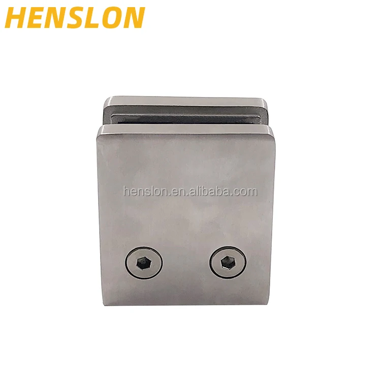 Stainless steel square glass clamps for arc or flat stair balustrades Glass Fastening 7111-7112