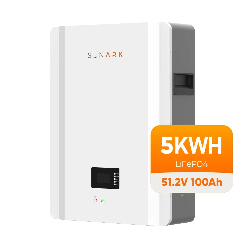Sunark 51.2V 100Ah Powerwall Lithium Ion Batteries Lifepo4 5Kwh Solar Energy Storage Battery