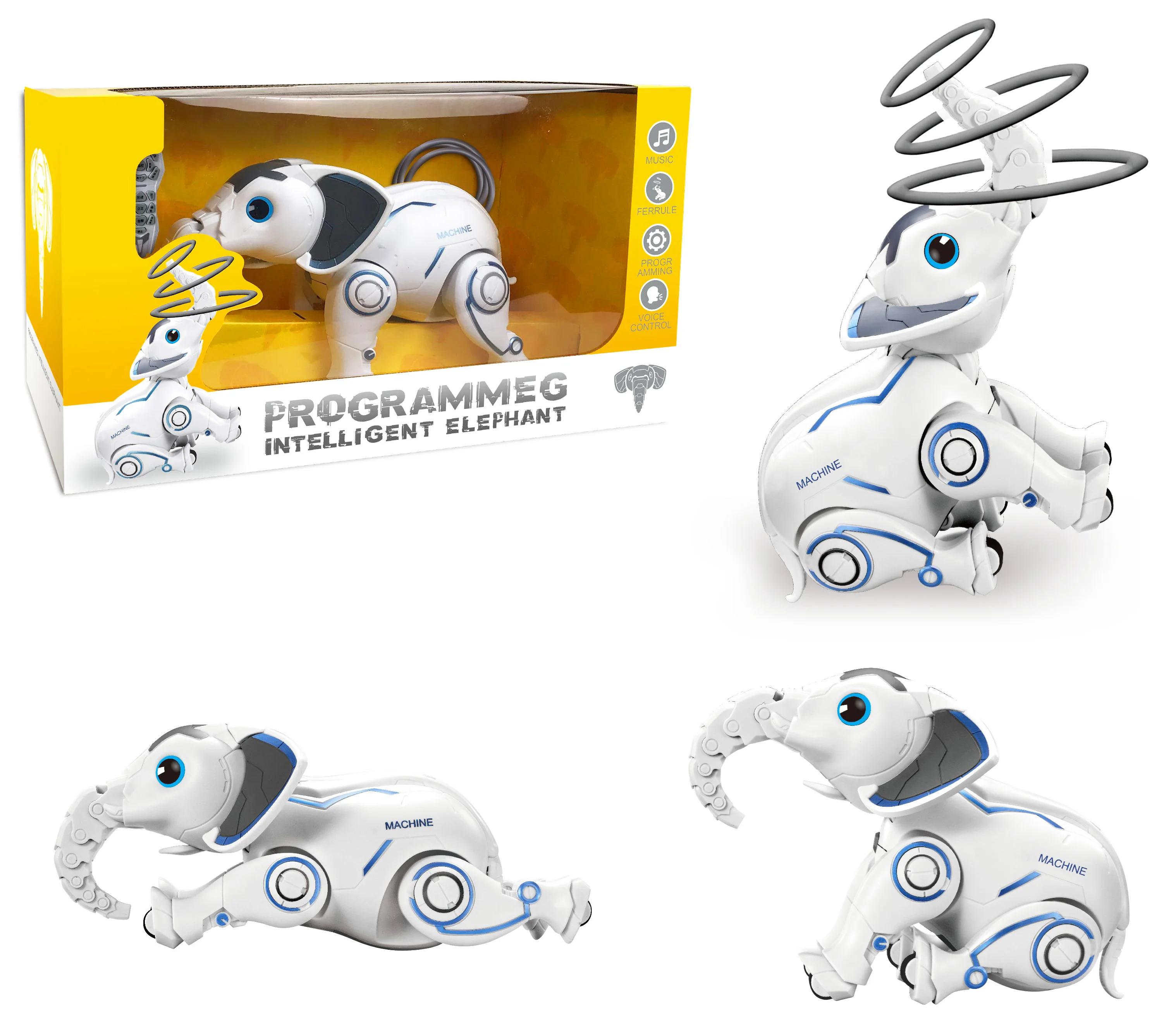 Newest Intelligent Programming Toy for Kids Remote Control Smart Elephant  Multifunctional Radio Control Toys Cartoon Animal Toy