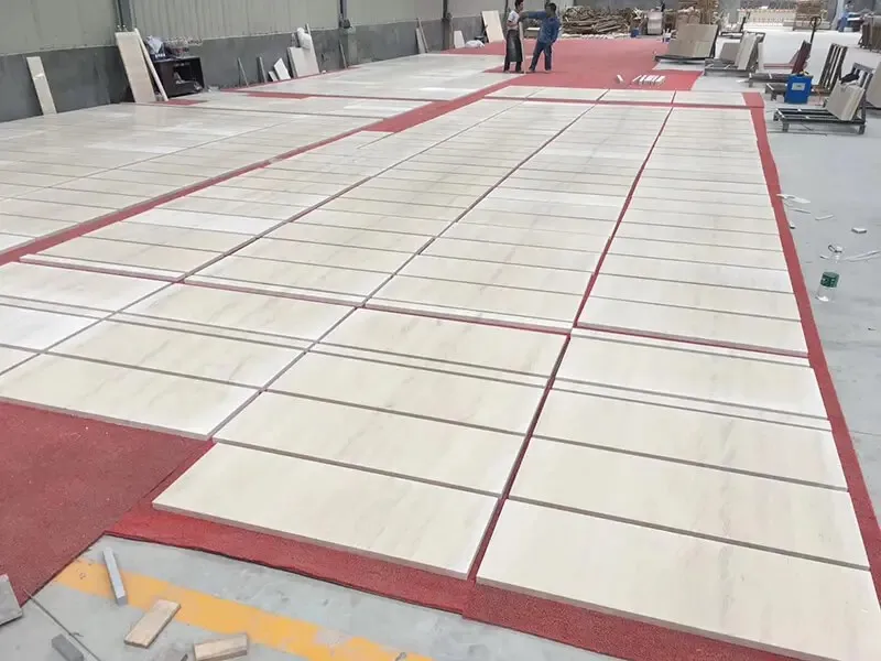 Moca White Polished Limestone Building Stone Honed Flagstone White Limestone Stone for Garden Sale Price