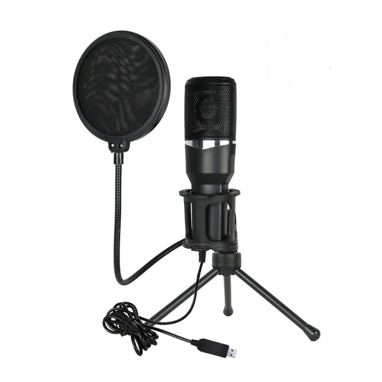 PC Microphone,USB Condenser Microphone with Tripod Stand for Recording,Gaming,Chatting,Skype,MSN