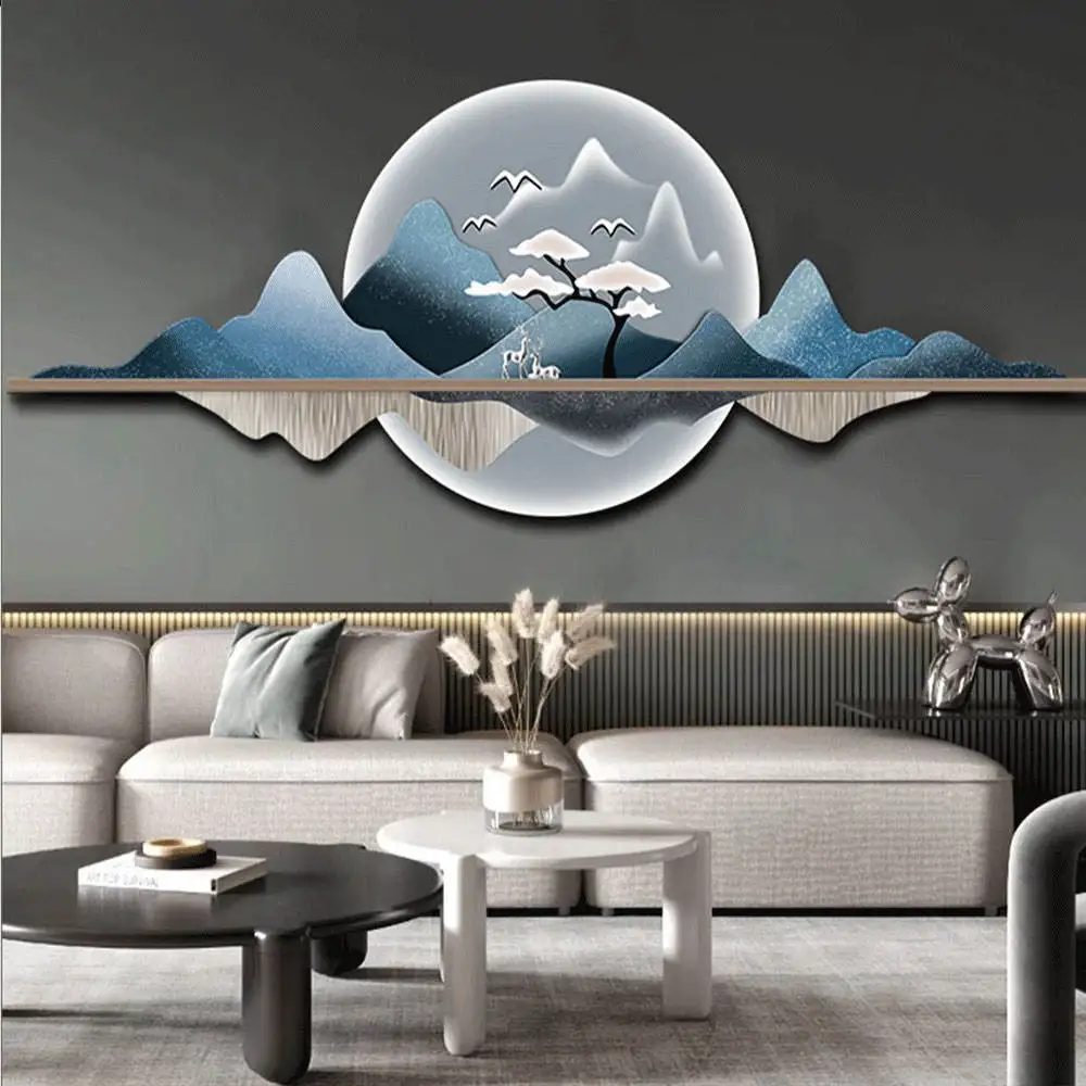 3D настенное искусство УФ-декоративная живопись СВЕТОДИОДНАЯ Печать украшение для дома Изысканная резная Хрустальная фарфоровая