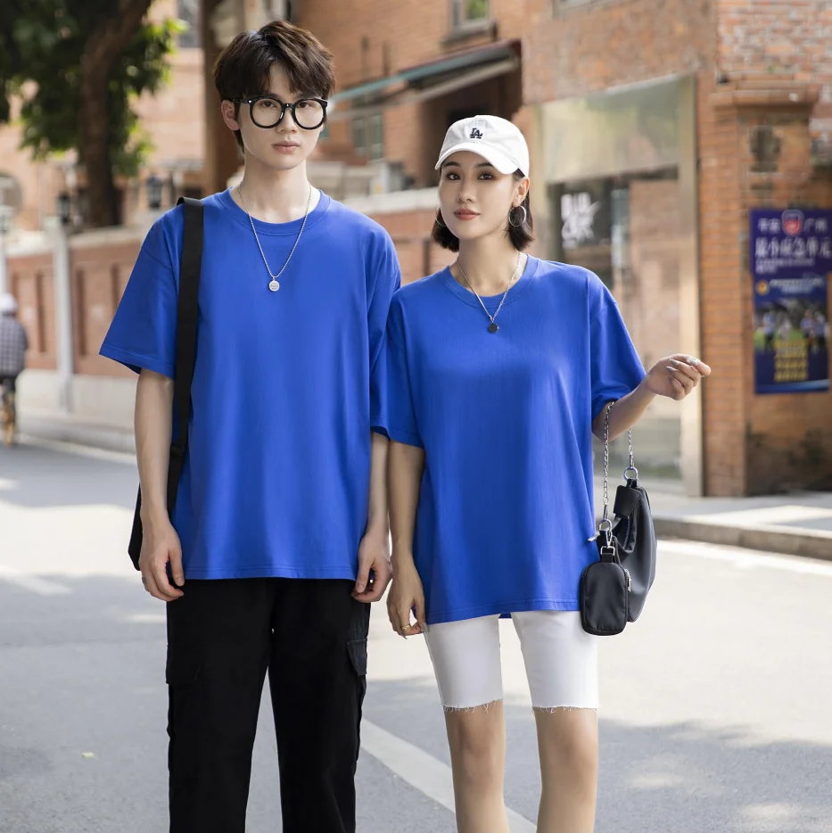 Prime Quality Custom Logo 260GSM Heavyweight Tshirts Men Tee Shirt Thick 100% Cotton Oversized Blank T Shirts Unisex