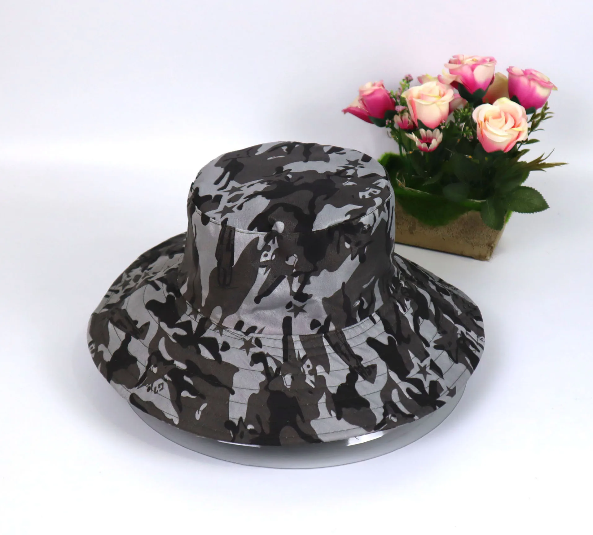 Outdoor Hunting Camouflage Style Fisherman Cotton Bucket Hat Military With String For