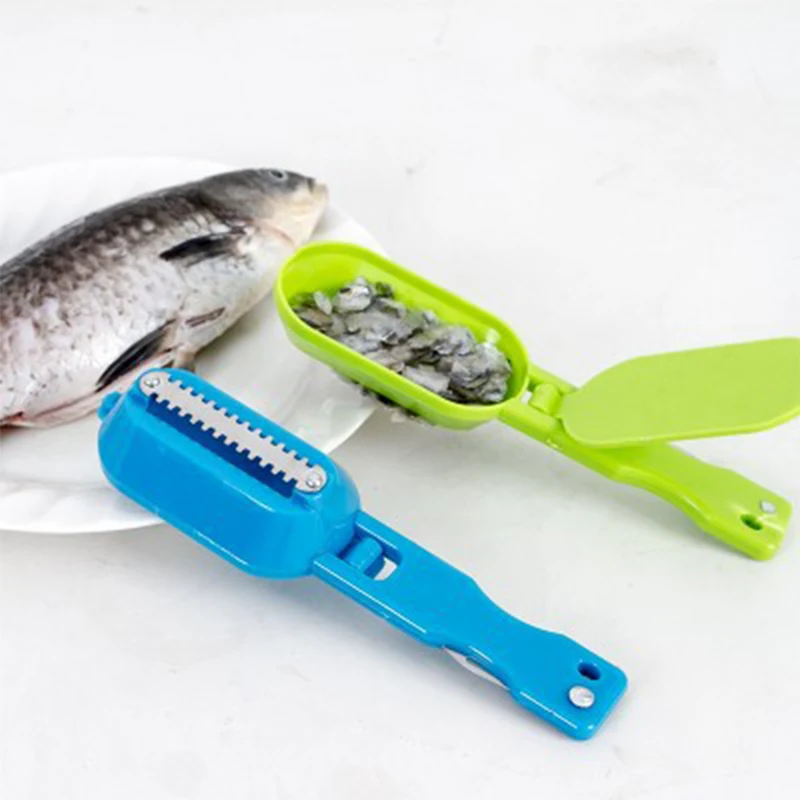 Hot Sale Fast Remove Plastic Fish Skin Scraper, China Factory Fish Cleaning Tool Fish Scale Scraper With Cover