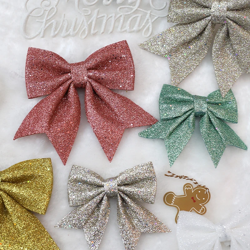 JOYWOOD Christmas Ribbon Bow Tree Door Decoration Bows For Christmas Holiday Decoration