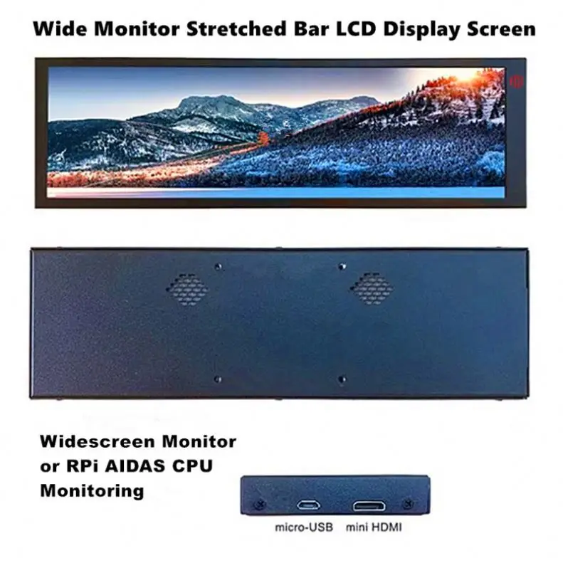 HXXK TOUCH hot sale 38.6inch hot sale ultra wide commercial digital signage shelf edge screen monitor lcd stretched bar display