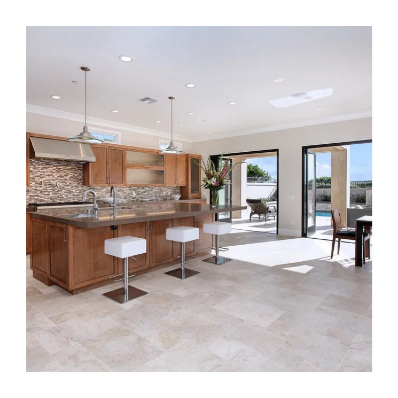 CBMmart Factory Direct Luxury 2 Pac Wooden Cuisine Complete China Ready To Assemble Solid Wood Kitchen Cabinet Furniture