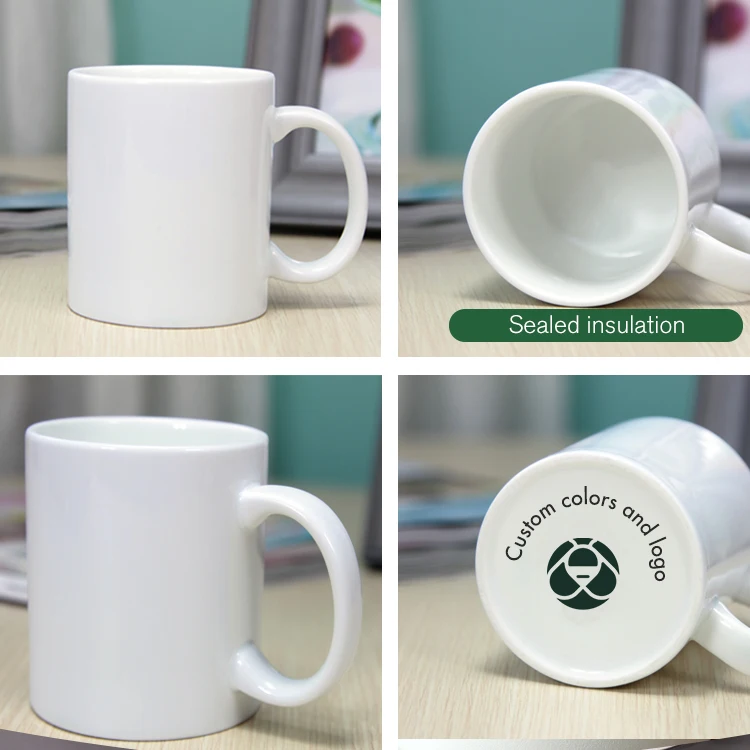 
Classic Color Change Mugs 11 oz Custom Blank Porcelain Plain White Ceramic Coffee Cups Sublimation Mugs 