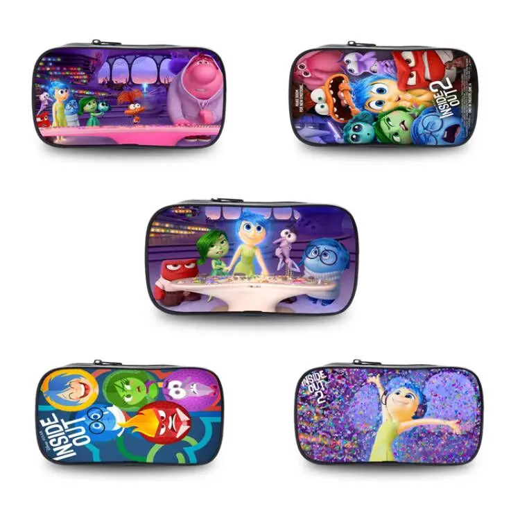 Cartoon Inside Out 2 Pencil Case for Girls Boys Large Capacity Pencil Case Stationery Bag Student Product Christmas Gift