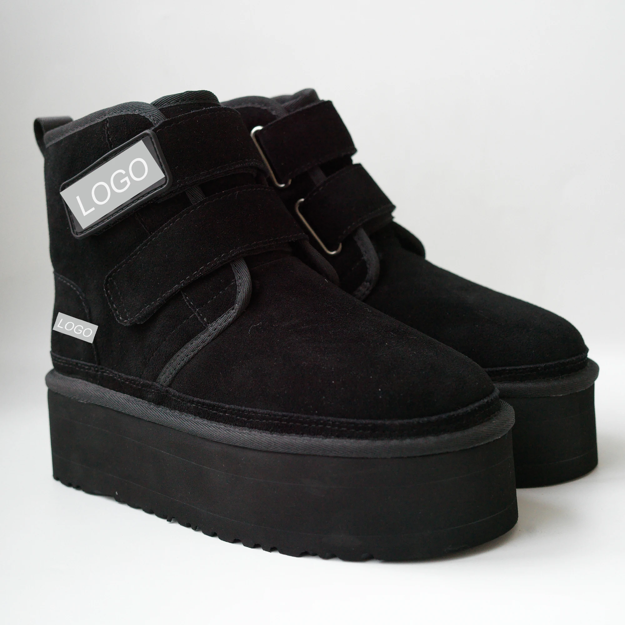 Mie High Quality Hand-made thick sole women winter shoes snow boots for ladies soft footwear Height increasing  shoes