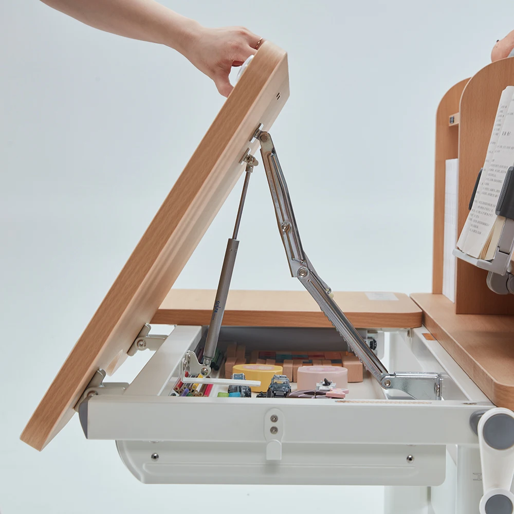 
Pink Color Height Adjustable Ergonomic Educational Kids Children Table And Chair Study Set For Girls study table with storage 