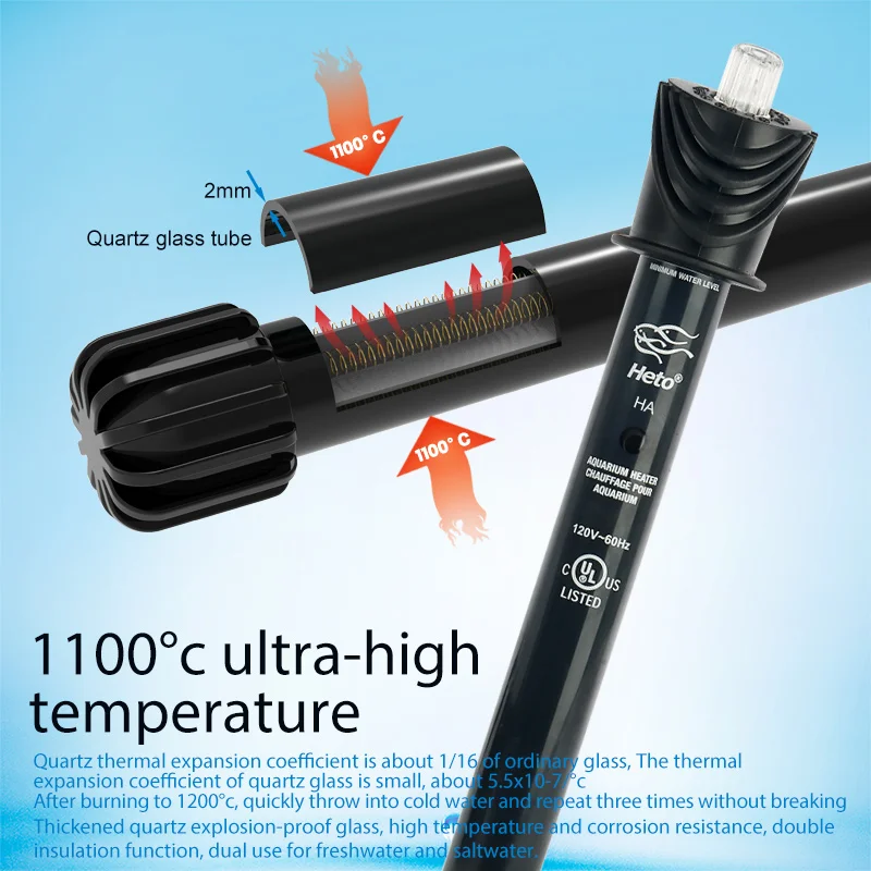 Heto Aquarium Heater Preset Submersible Aquarium thermostat temperature controller Fish Tank Heater