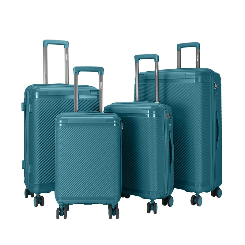 OMASKA Custom Wholesale Polypropylene Luggage Bag18 20 24 28 Inch Hard Case Men Travel Trolley Bags PP Suitcase