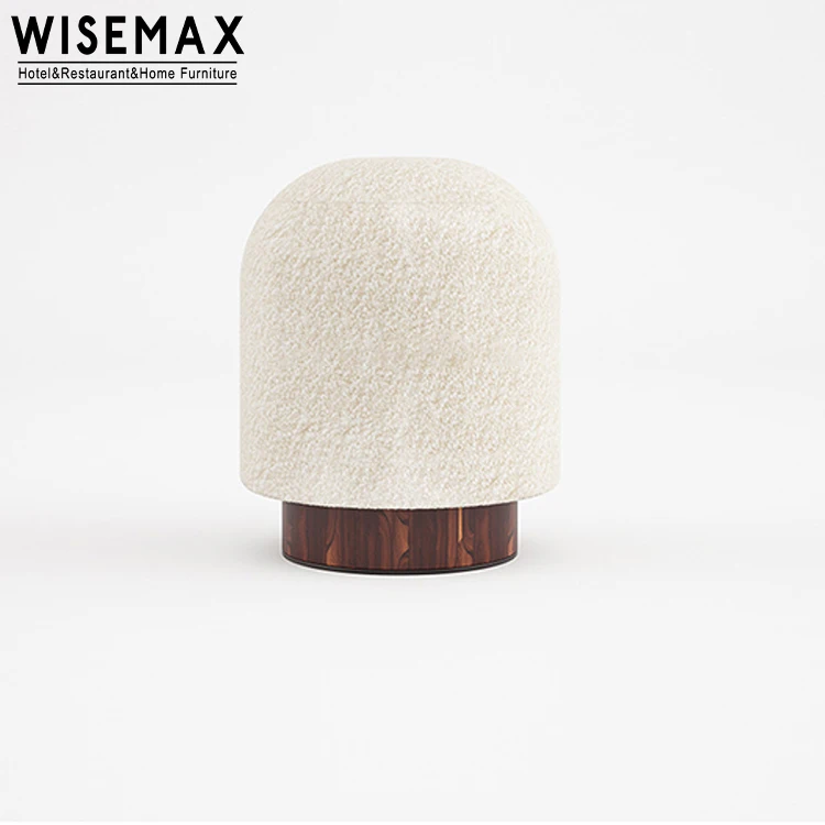 WISEMAX FURNITURE Nordic modern living room furniture accent teddy chair lamb wool leisure sofa stool chairs dining chairs