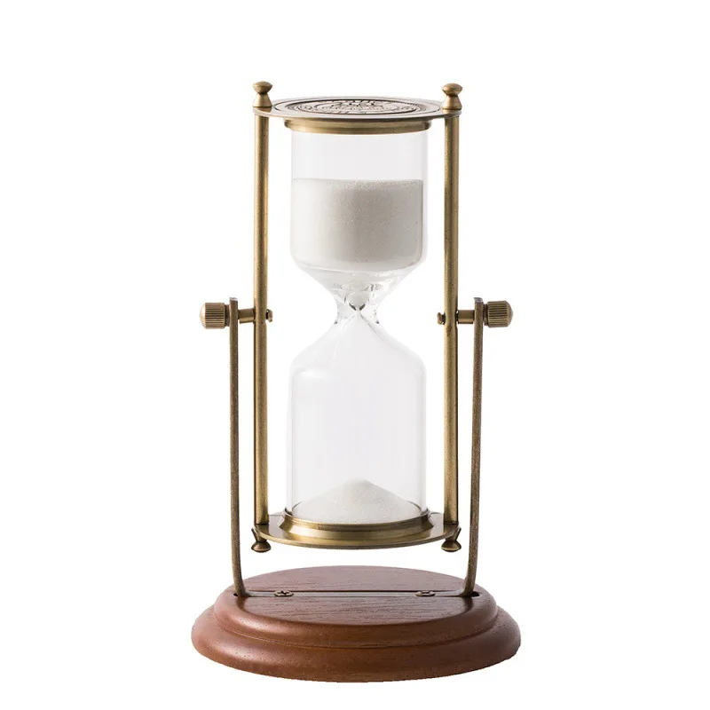 European and American creative metal hourglass ornaments retro handicrafts home decoration hourglass timer