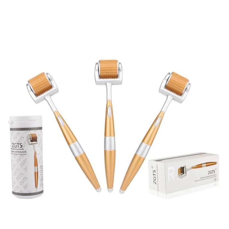 
Hottest sale ZGTS 192 titanium needle derma roller medical grade gold plated dermaroller 