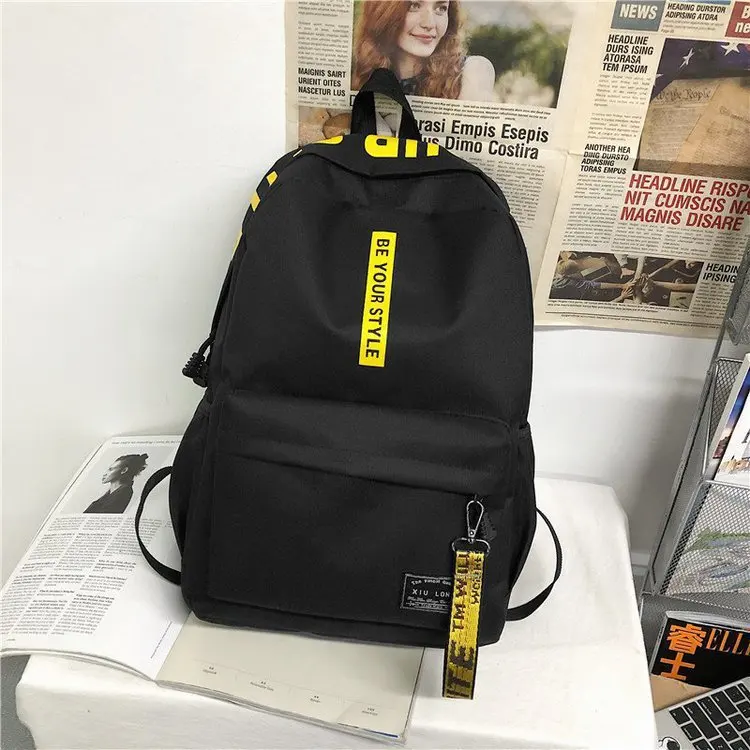 2024 New Backpack For Men And Women Middle And High School Students High Capacity Korean Campus Canvas Backpack