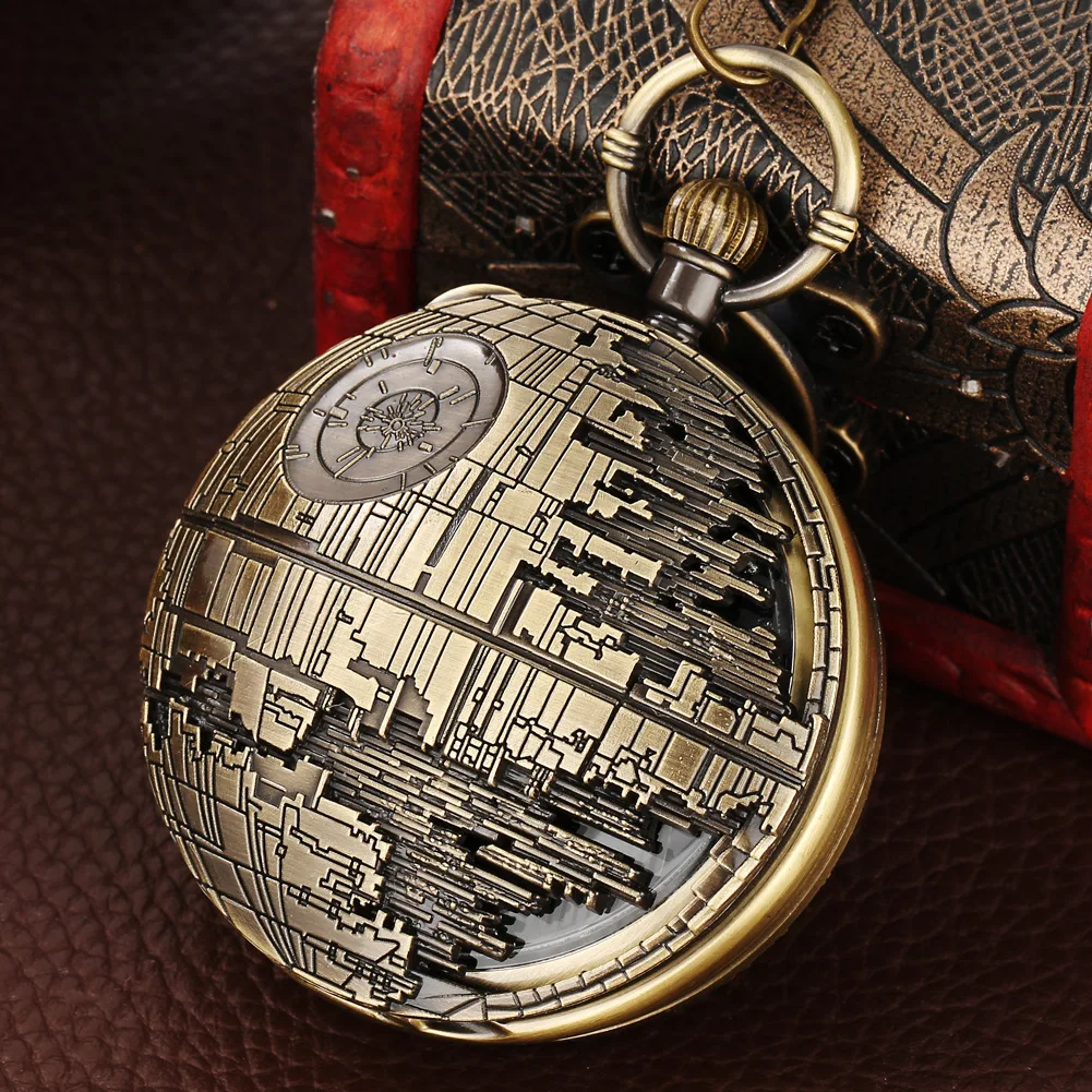 New American War Movie Musical Steampunk Pocket Watch Melody Music Box Clock Quartz Pendant Flip  Watches for Kids Gifts