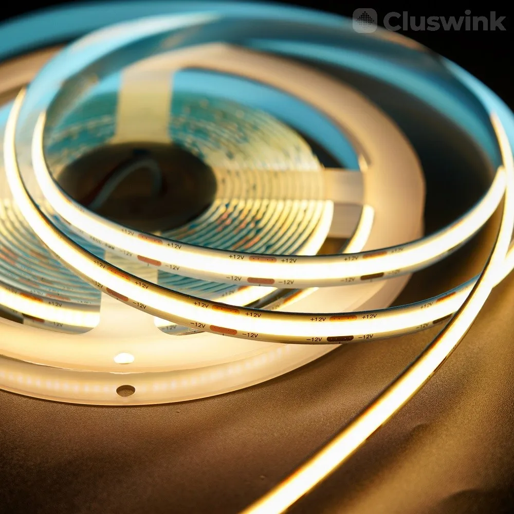 RTS High Density Flexible LED Strip 480leds/M DC12V 12W COB Strip Light Ra90 2700K/3000K/4000K/6500K