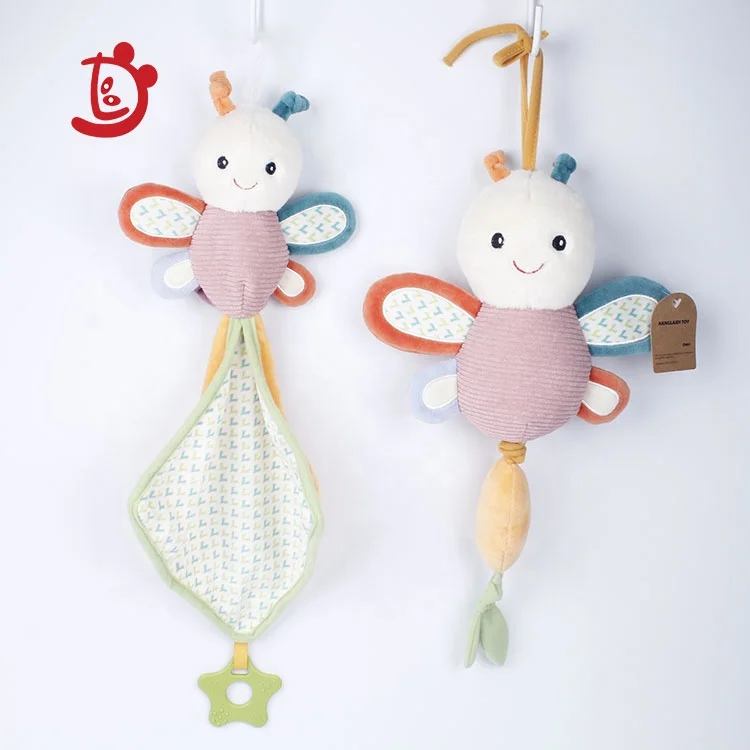 Newly designed crib hanging music rattle toy stroller hanging plush toy 0-12 months baby plush toy