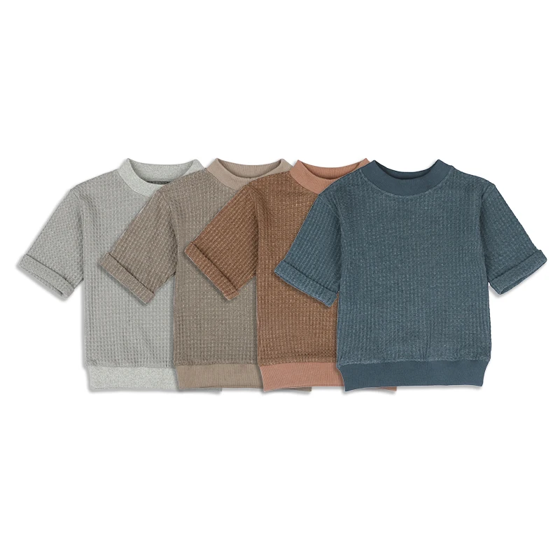 2022  Kids woven Tops T Shirts for Boys Girls Cute Polyester T Shirts Baby Toddler Children Tops Tees Clothes