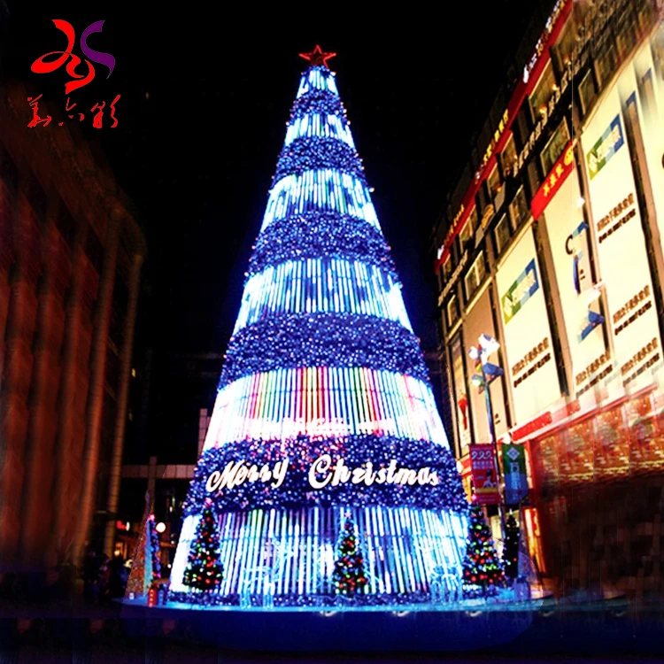 Customized Design Decoration Christmas Tree  Landscape Ornament Shopping Mall Artificial Light High-quality Christmas trees