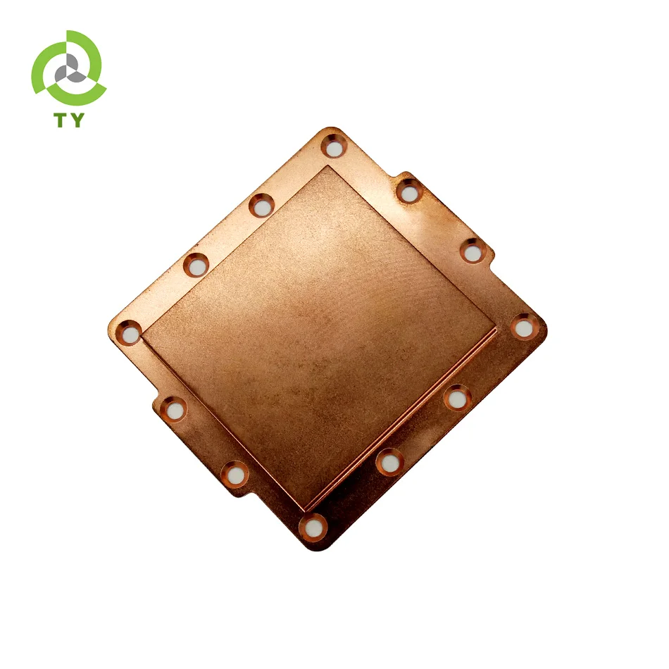
China supplier water liquid cold cooled skived heat sink 55*55*5MM Custom Fin LED Lights Copper Water Cooling Heatsink 