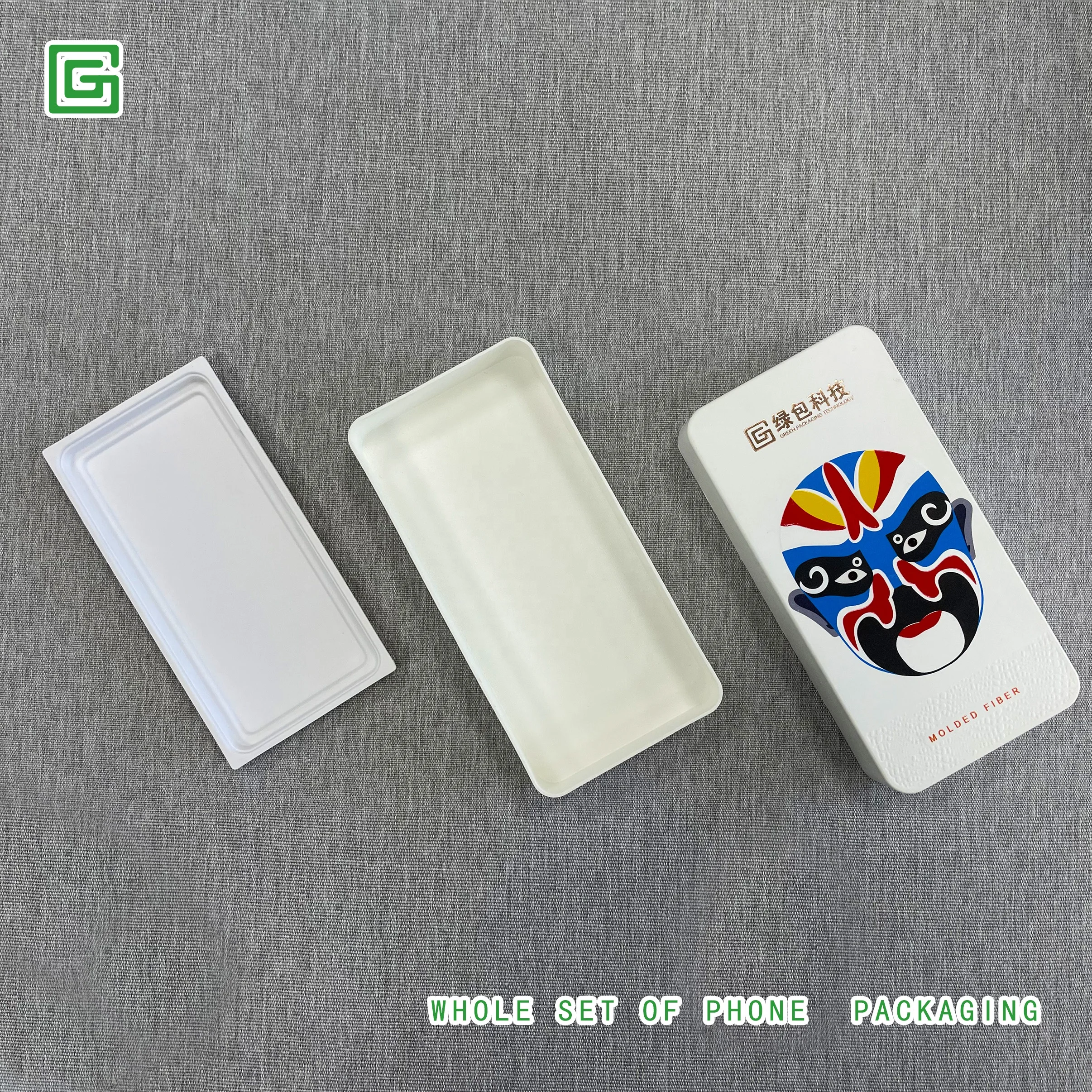 2022 Wholesale High Quality Recycled Whole Set Mobile Phone Bamboo Paper Box Molded Pulp Packaging For Electronics