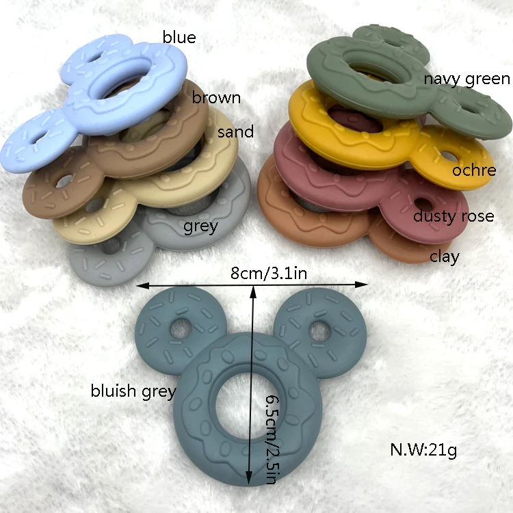 New  BPA Free Teether Silicone Baby Natural Rubber Food Grade Baby Teether for Babies