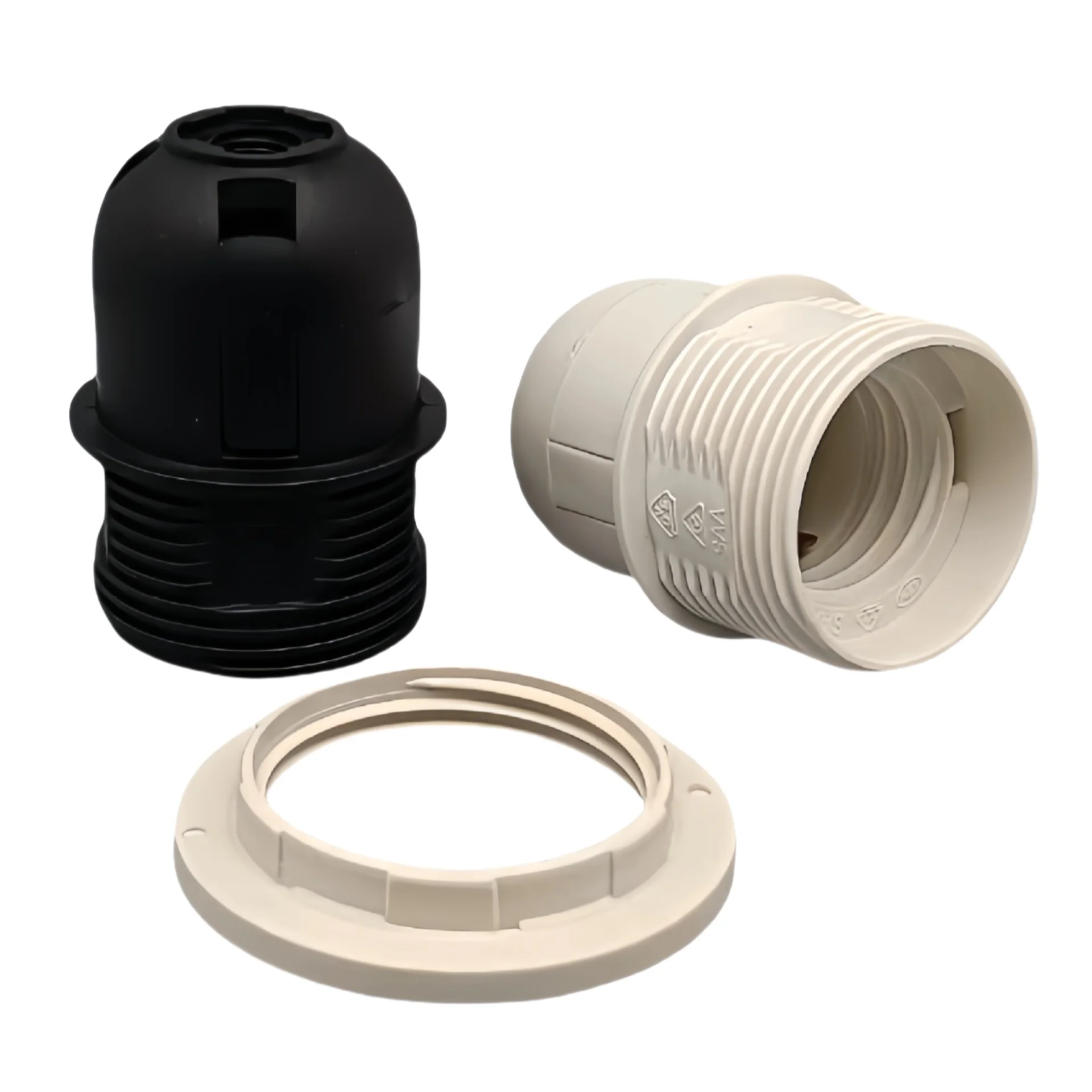 E26 Half Tooth Plastic Cassettes Lamp Base 250V Socket and Screw Style Brass and Metal with Bakelite for Bulb Holder